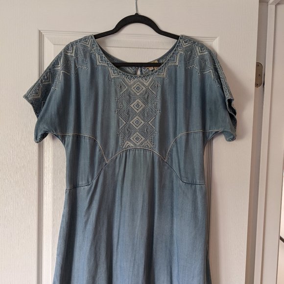 Anthropologie - Holding Horses Chambray Tunic Dress - Size Small - Picture 2 of 4